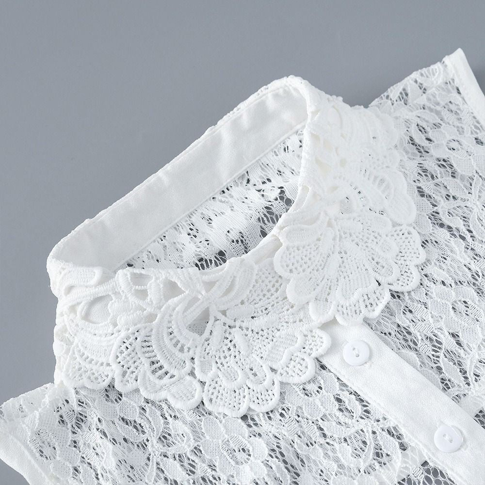 Lace False Collar Detachable Lapel Half Shirt Fake Collar  Women Girls