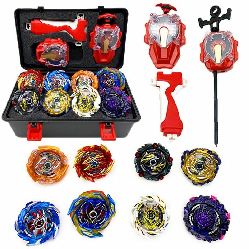 Beyblade Burst Set w/ Sparking Launcher Grip+Portable Storage Box Case UK SELLER