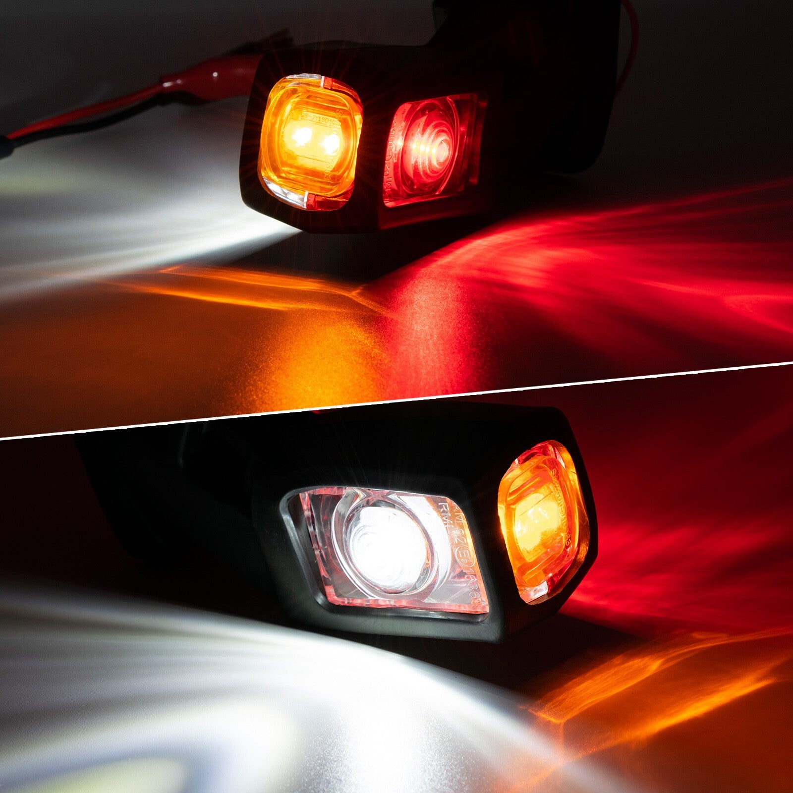 2x Recovery Side Marker Outline Led Lights Lamps 12V-24 Volt Trailer Truck Lorry