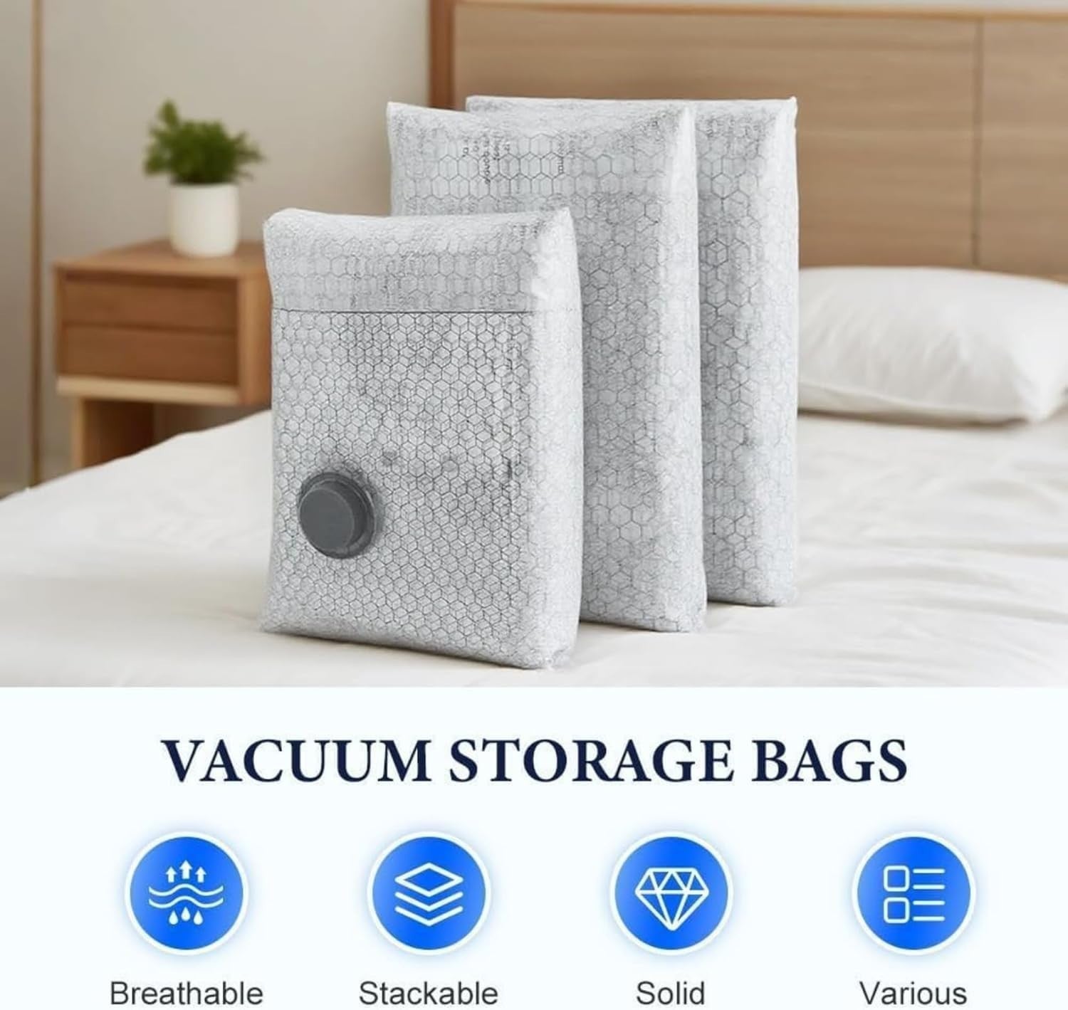 Vacuum Storage Bags Wireless Electric Air Pump Space Saver Bags for Travel &Home