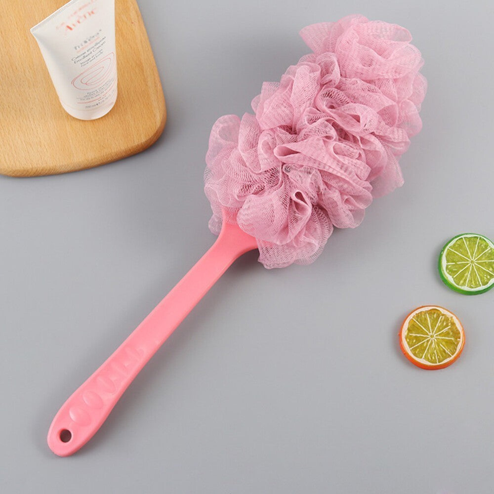 3 Pcs Long Handle Bath Sponge, Soft Shower Scrubber Scrunchie Brush for Adults