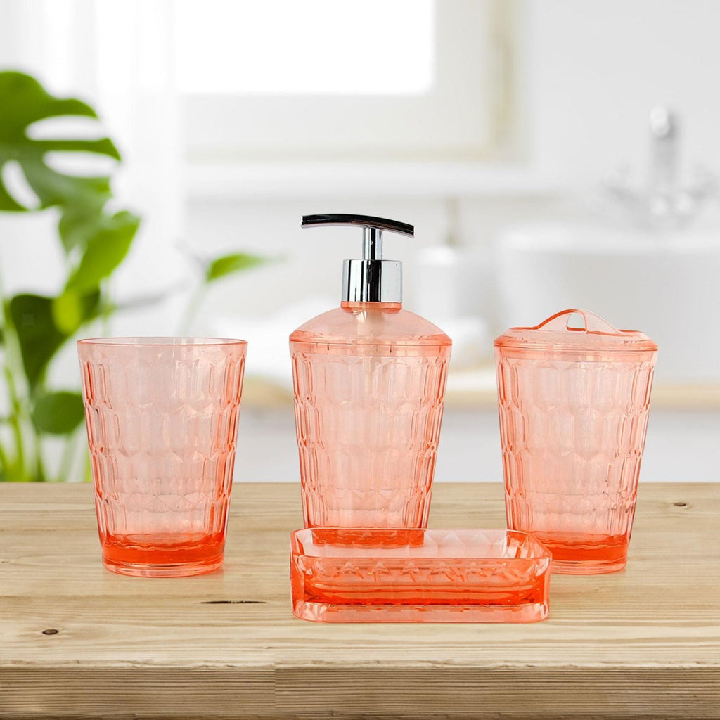 4Pcs Lotion Dispenser Toothbrush Holder Bathroom Accessories Set