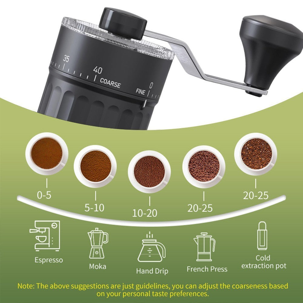 Manual Coffee Bean Mill Grinder 40 External Adjustable Hand Crank Coffee Grinder