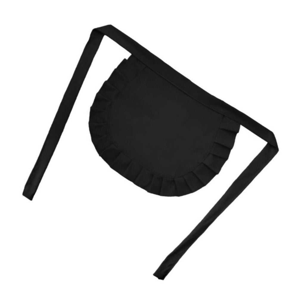 1Pcs Waitress Maid Style Waist Apron Black White Half Apron  Kitchen Party