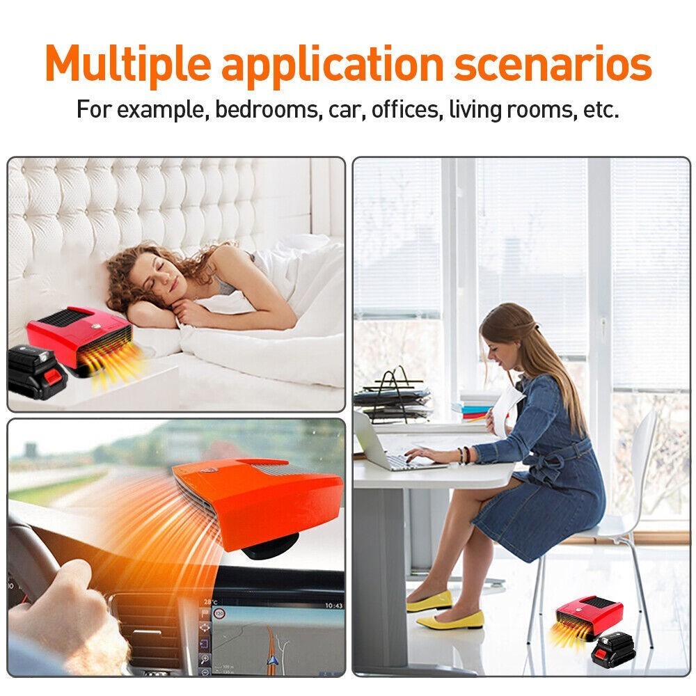 Quick Heating 600W Electric Car Heater Heating Defogger Demister for Makita 18V