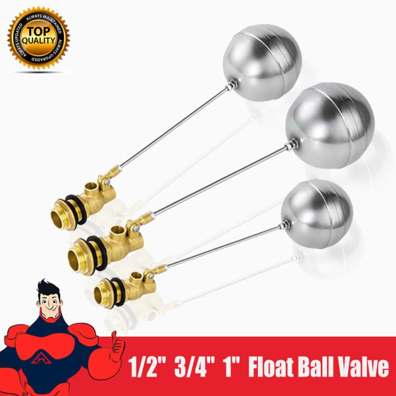 Float Ball Valve Stainless Steel High Pressure Automatic Water Tank Set 1/2 3/4