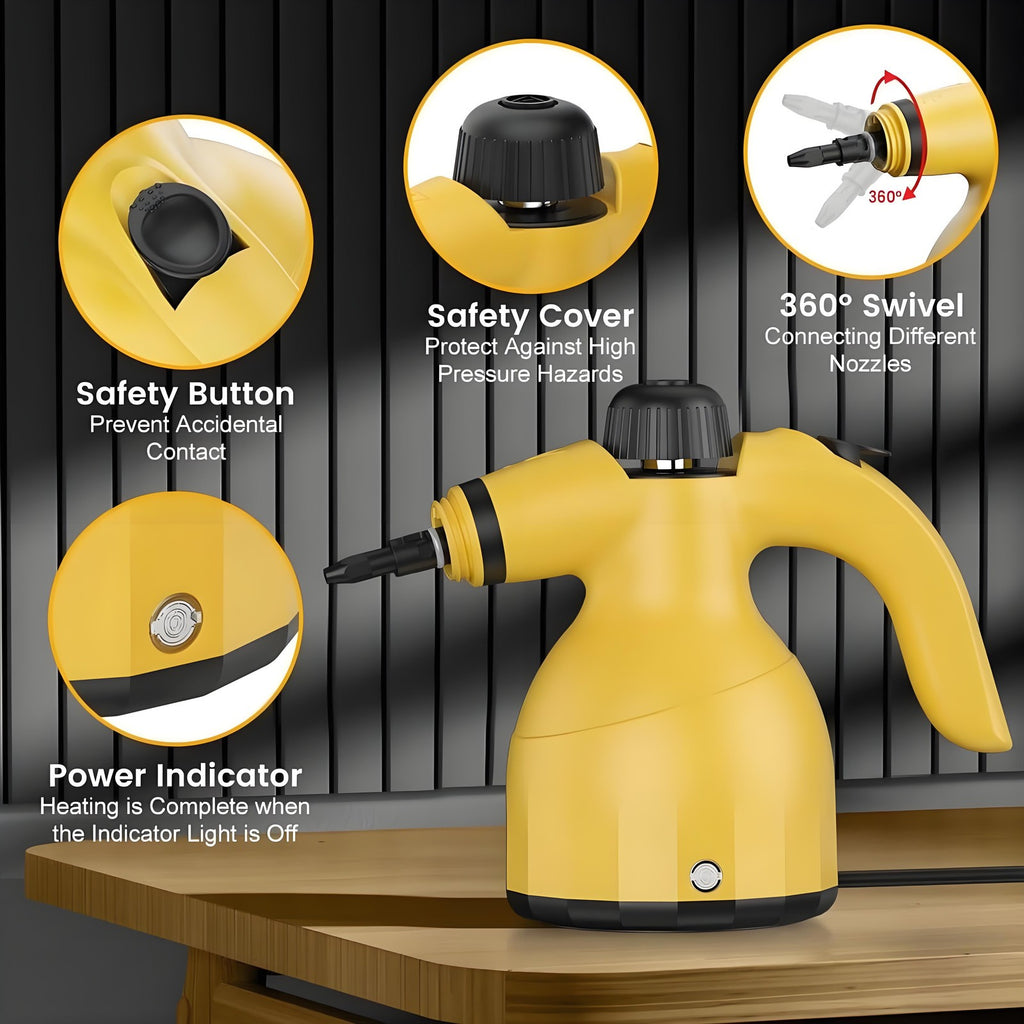 Steam Cleaner High Temperature Hand Held Steamer Home Kitchen Car Multi Purpose