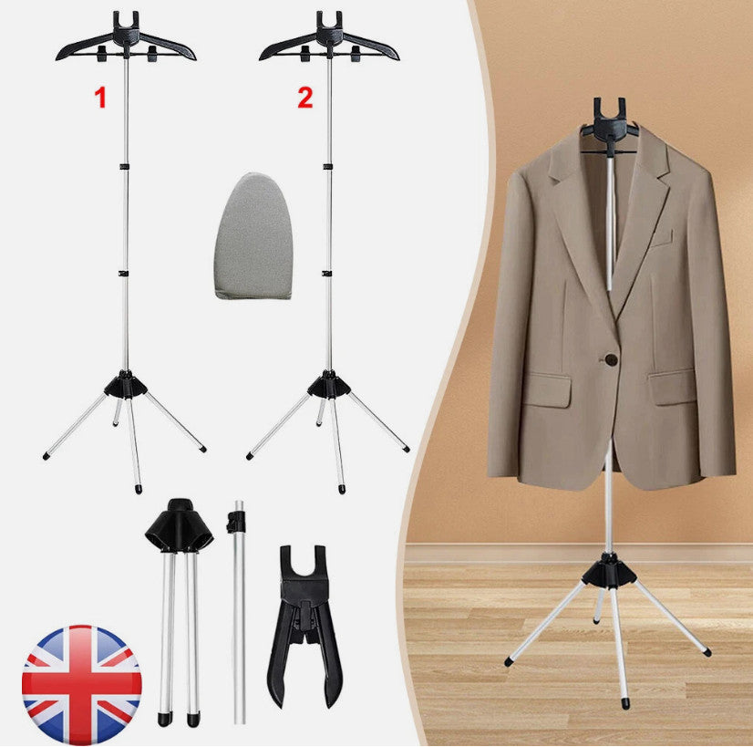 Handheld Garment Steamer Rack Hanger Telescopic Folding for Steam Ironing UK