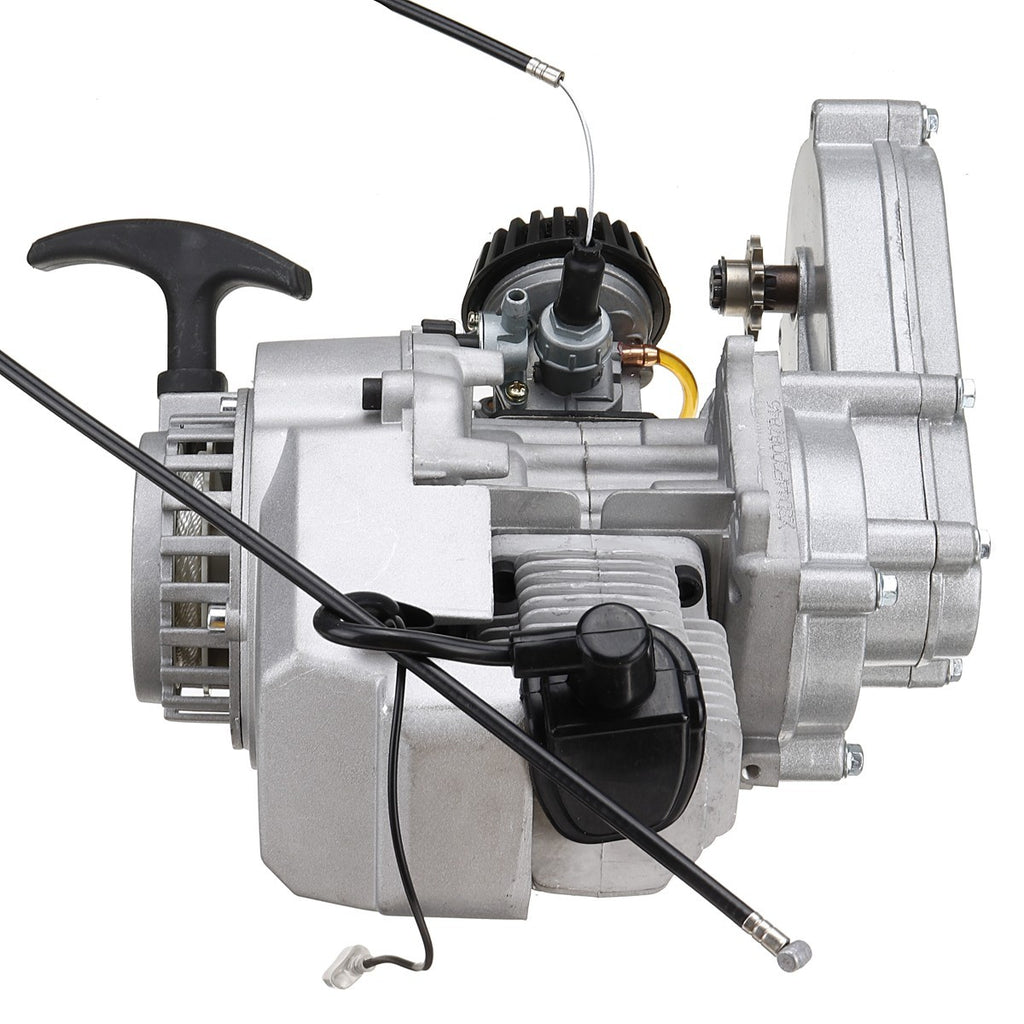 49CC 50CC 2-Stroke Pull Start Engine Motor W/ Auto CDI & Throttle Handle