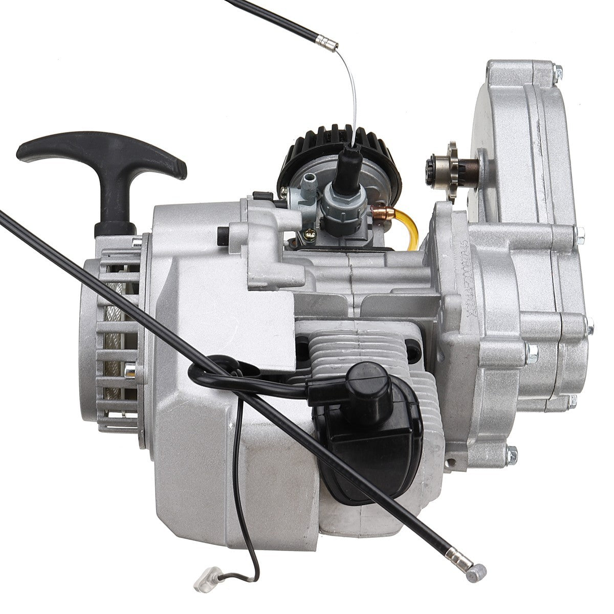 49CC 50CC 2-Stroke Pull Start Engine Motor W/ Auto CDI & Throttle Handle