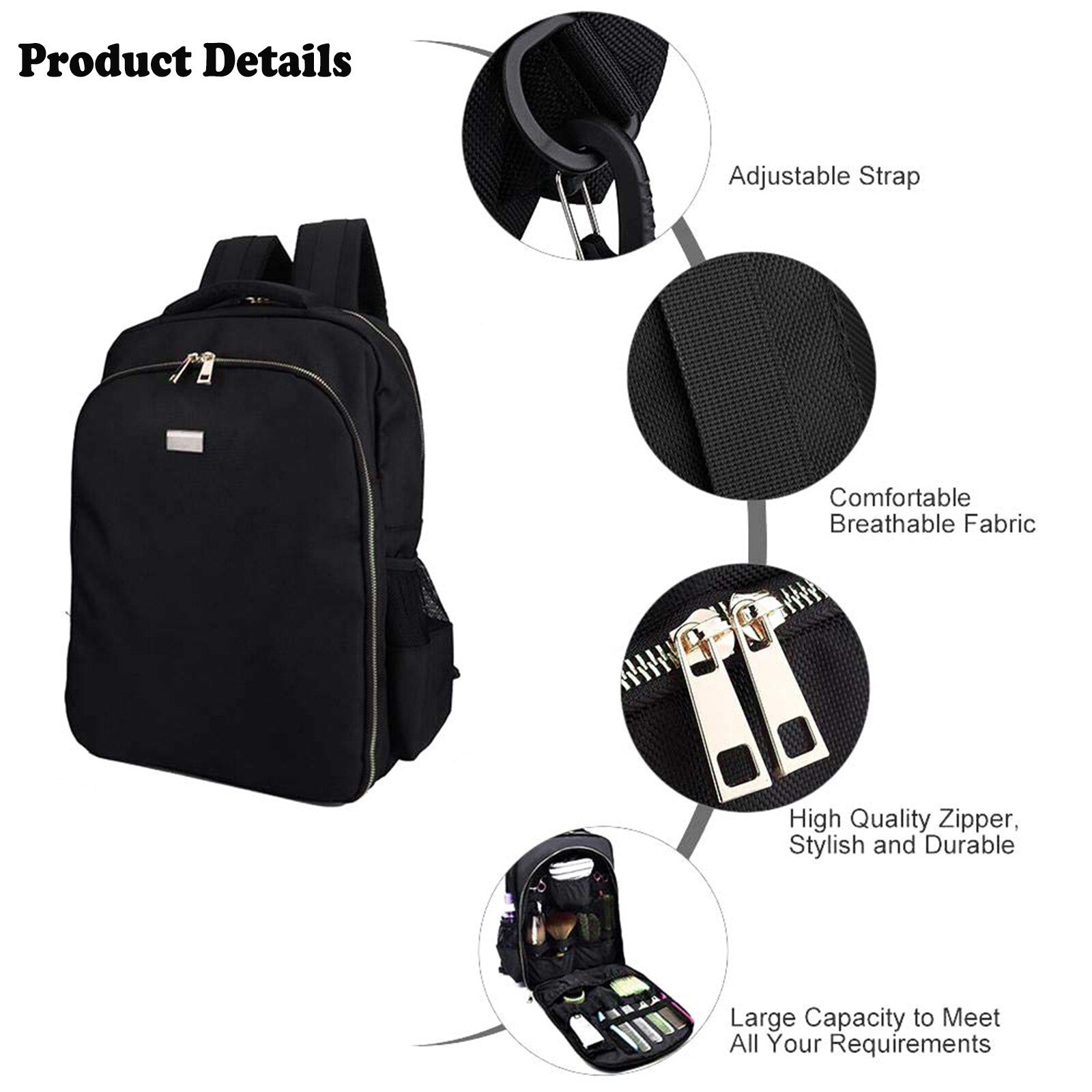 Barber Stylist Backpack Hairdressing Styling Tools Bag Organizer Carrier Case