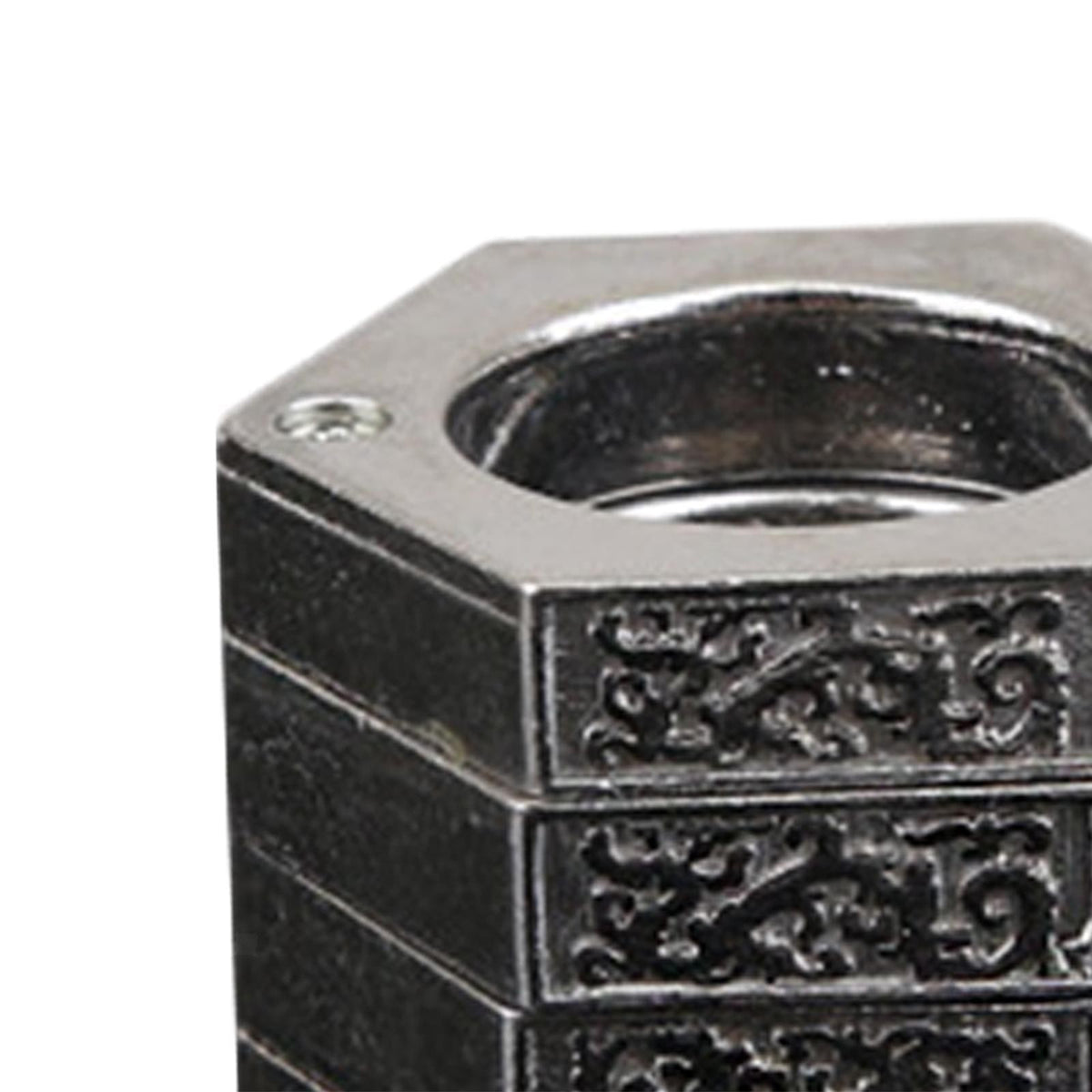 4 Set Hexagon Round Retro Outdoor/Safe 4-Finger Ring for Outdoor Camping