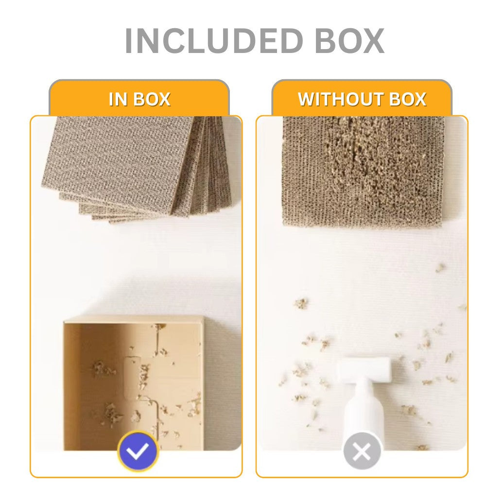 5X Cat Box Scratcher Scratching Board Heavy Duty Corrugated Cardboard Kitten UK