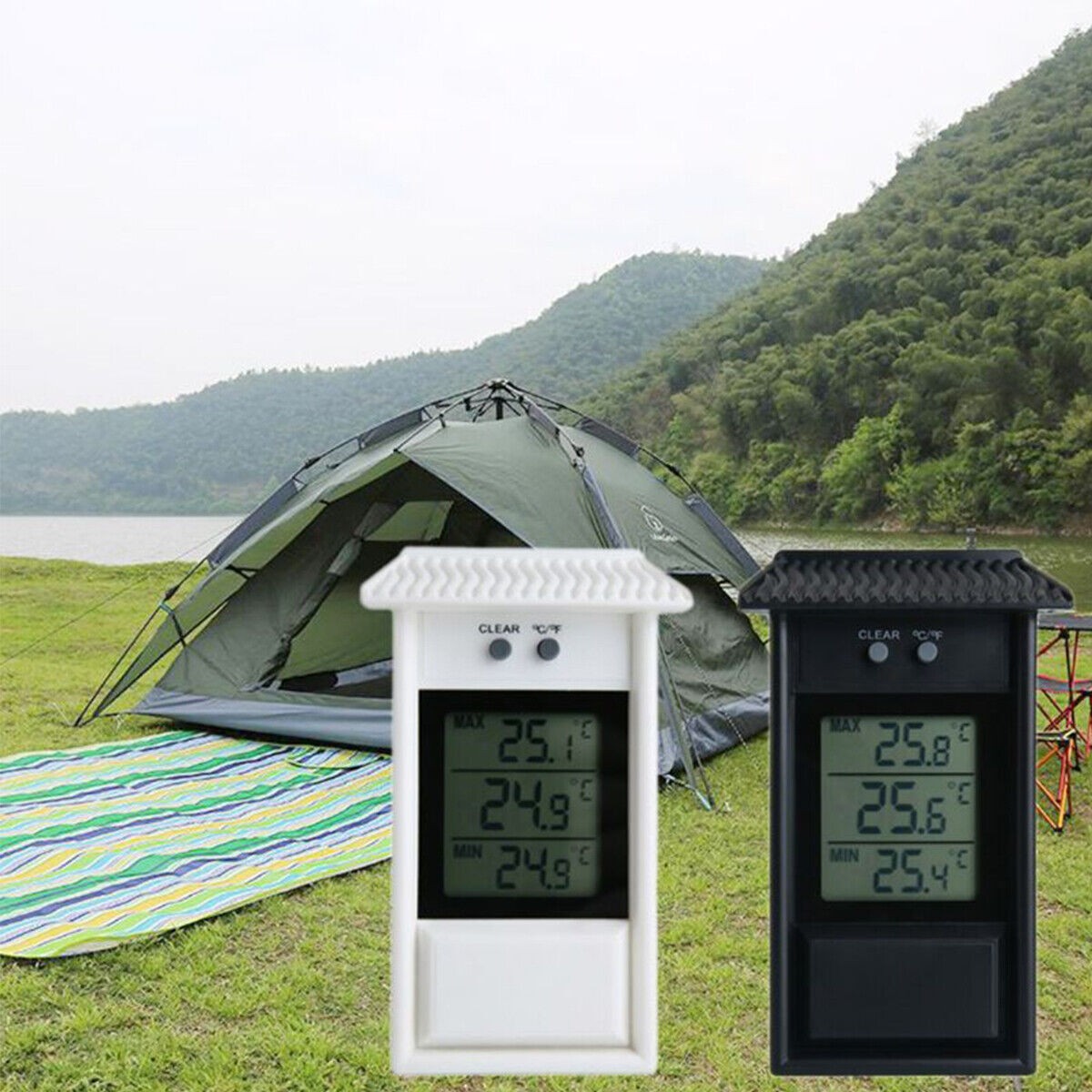 Outdoor Garden Temperature Gauge Digital Max Min Greenhouse Thermometer