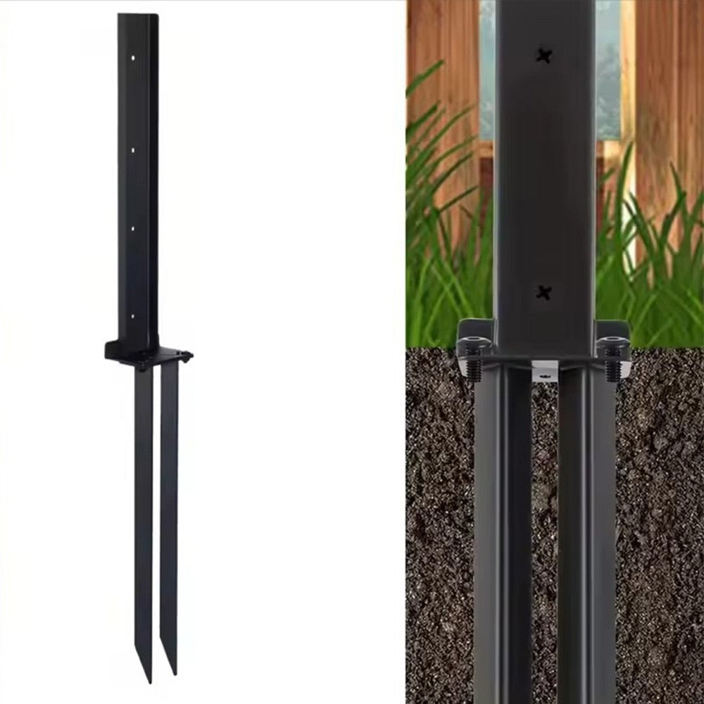 Heavy Duty Steel Fence Post Repair Kit - Anchor Brackets & Ground Spike UK