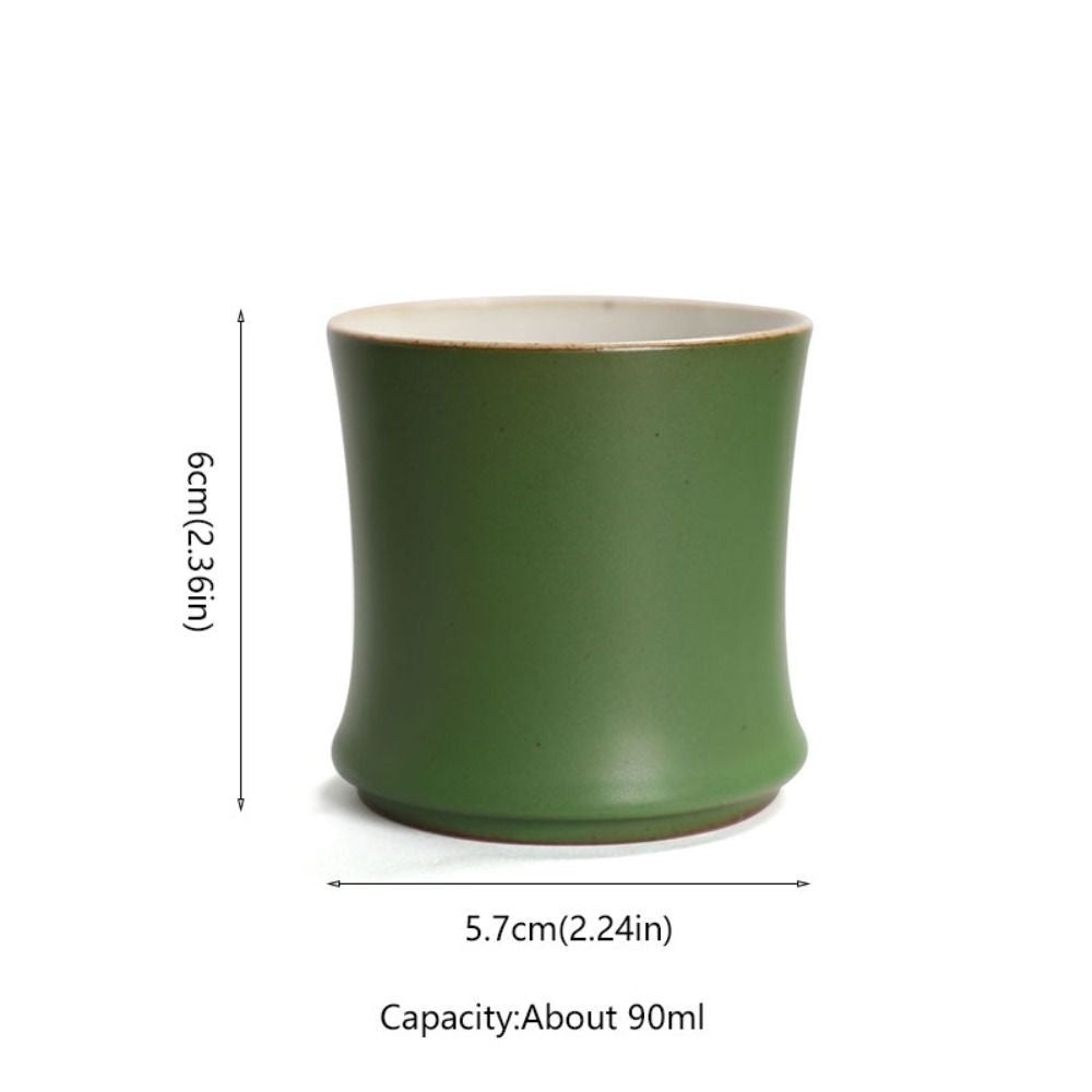 3pcs Simulation Bamboo Joint Tea Cup Ceramic Teaware Mugs  Tea Room