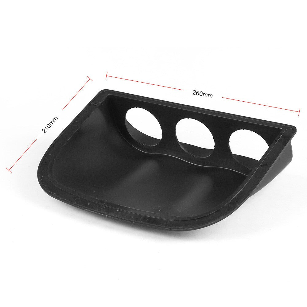 2'' 52mm Car Triple Dash Gauge Meter Pod 3 Hole Dashboard Mount Holder Pod Black