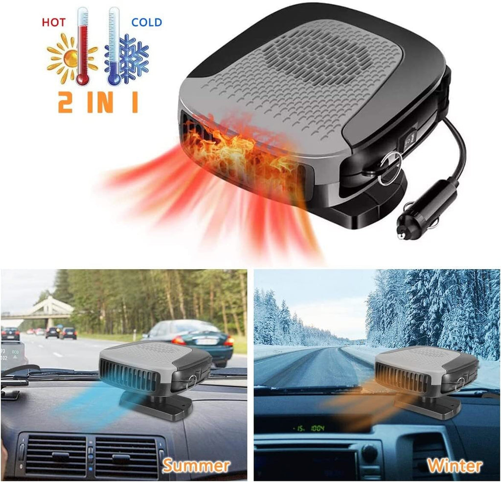 Portable DC 12V Electric Car Heater Heating Fan Defogger Defroster Demister