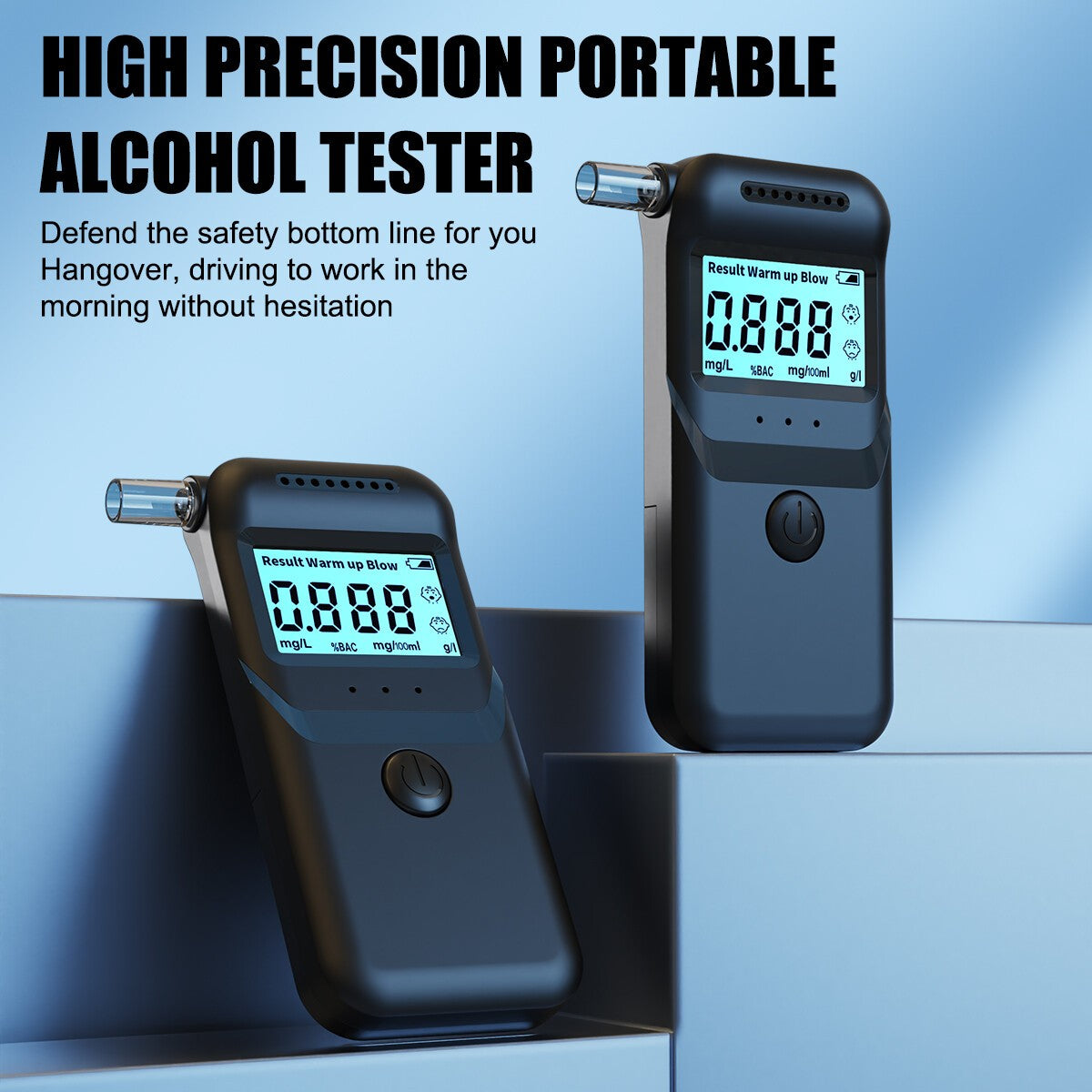 UK Polices Digital Breath Alcohol Analyzer Tester,LCD Breathalyzer Test Detector