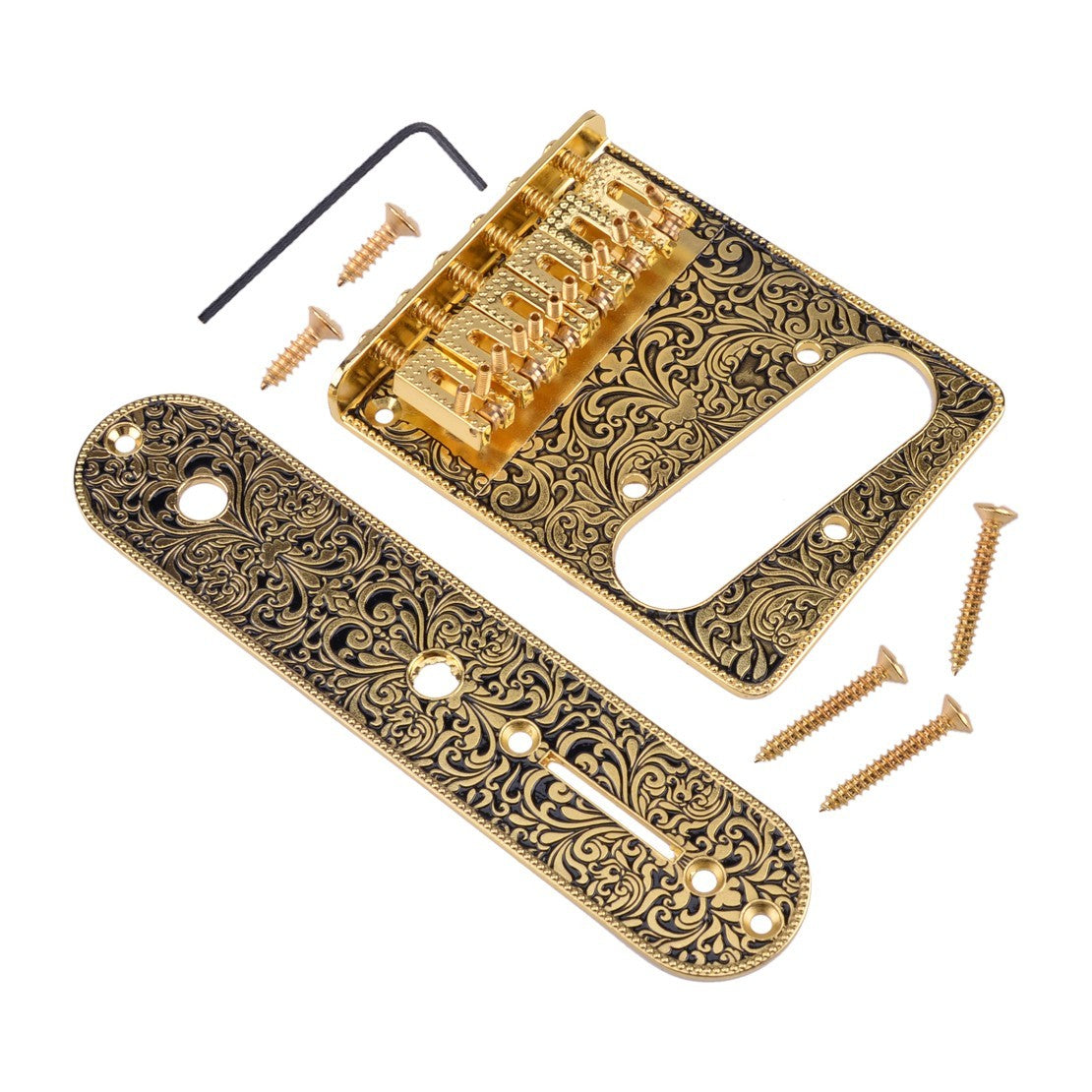 6 String Guitar Saddle Bridge Volume Control Plate for Fender Telecaster