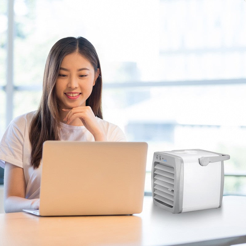 Portable USB Air Cooler Fan Mini Air Conditioner Humidifier Desktop