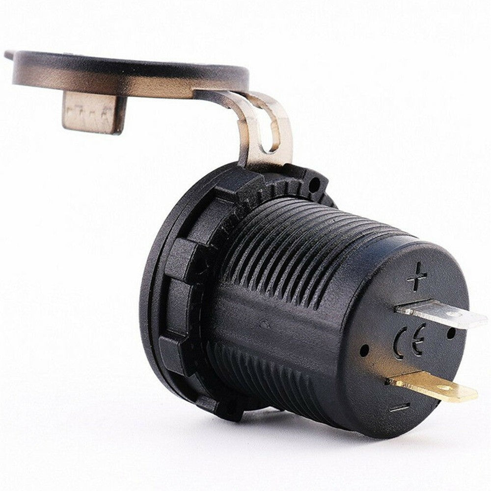 12V-24V USB Charger Blue LED Digital Display Voltage Amp Gauge Ammeter Voltmeter