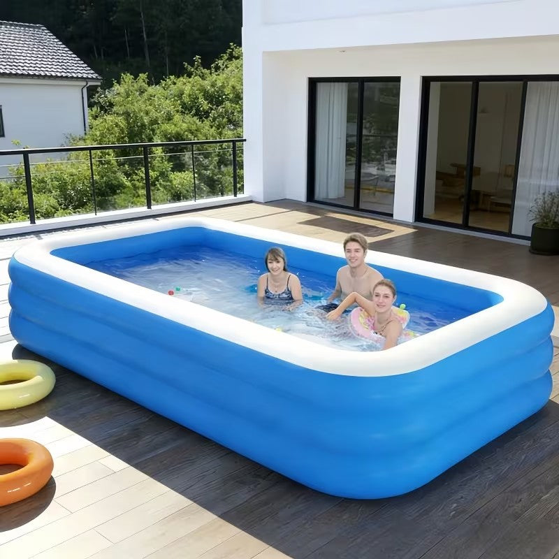 Large Family Inflatable Swimming Pool Outdoor Garden Kids Summer Paddling Pool