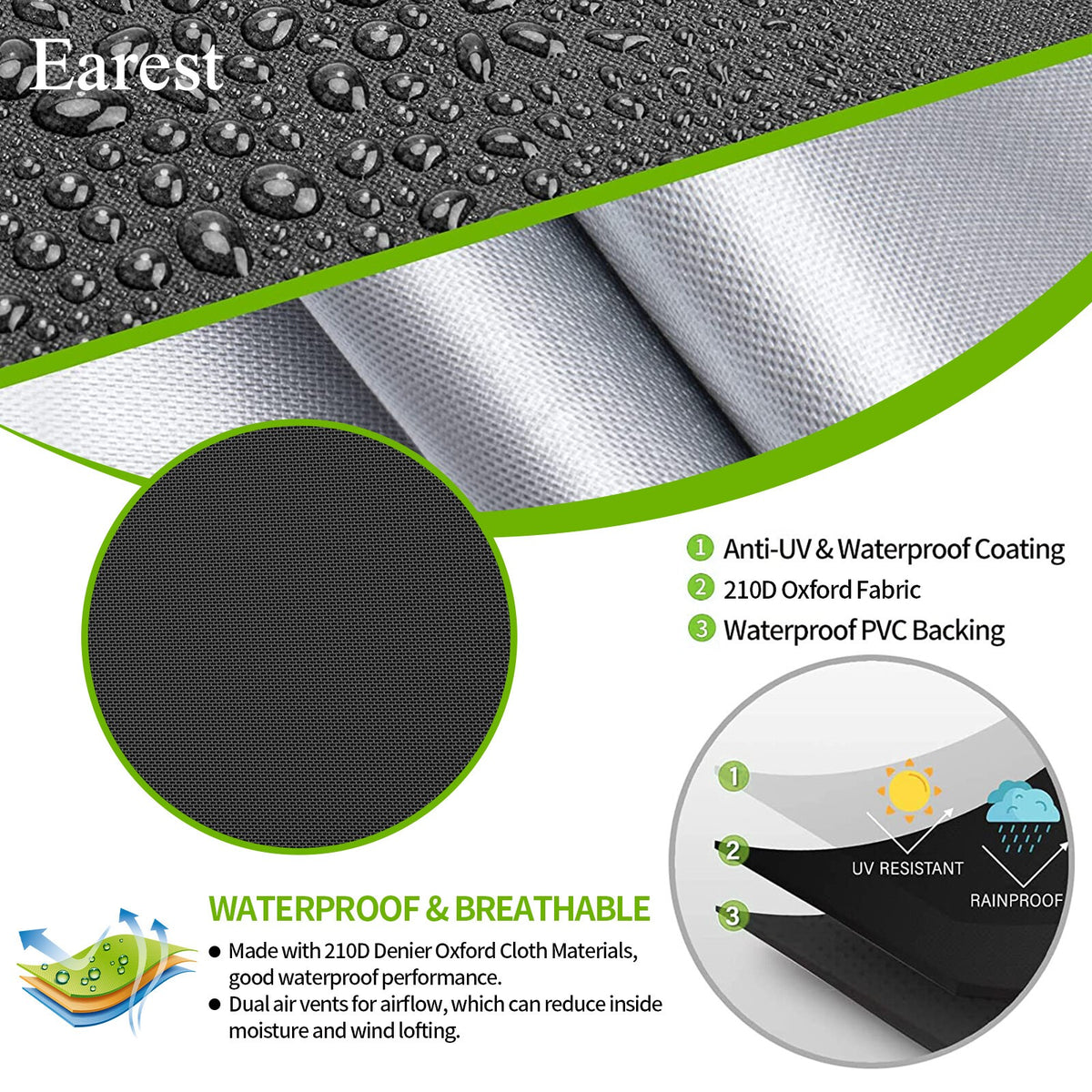 Heavy Duty Waterproof Garden Patio Furniture Cover for Rattan Table Sofa Outdoor