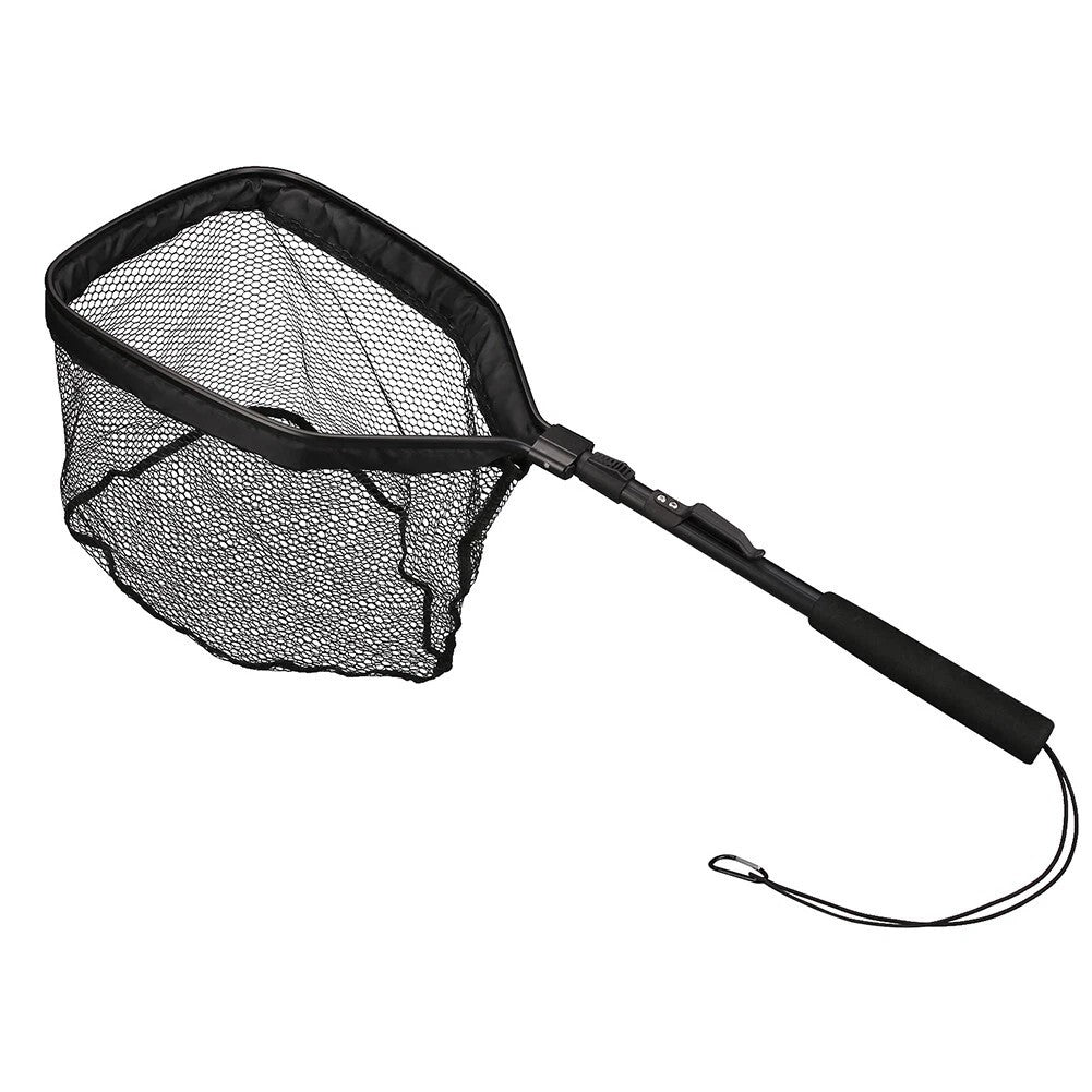 2pcs Rubber Coated Landing Net Telescopic Foldable Floating Fishing Net Trout