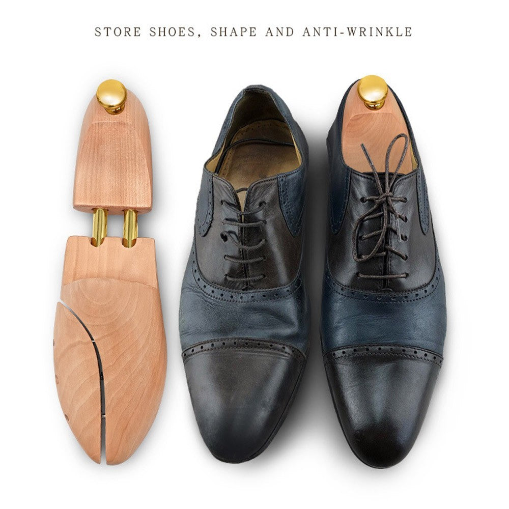 Wood Men's Shoe Stretcher Shoe Trees Shape Real Cedar Wood Pair of UK 8-10