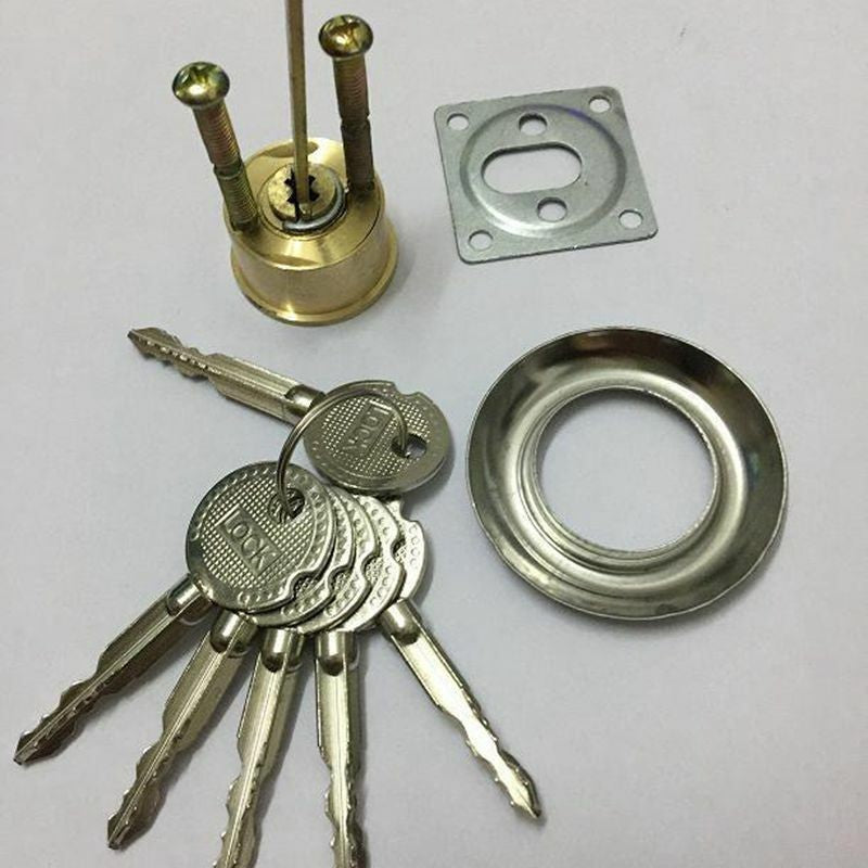 Cross Shaped NightLatch Dead Bolt Brass 6Keys Replacement Rim Cylinder Door Lock