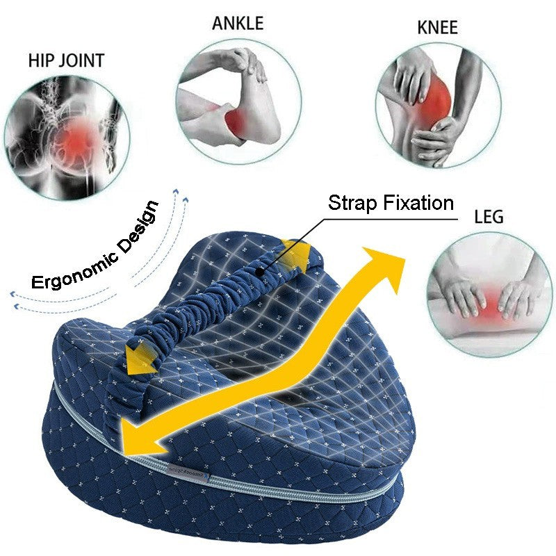 Leg Pillow Orthopedic Knee Pillow Memory Leg Knees Pain Cushion for Side Sleeper