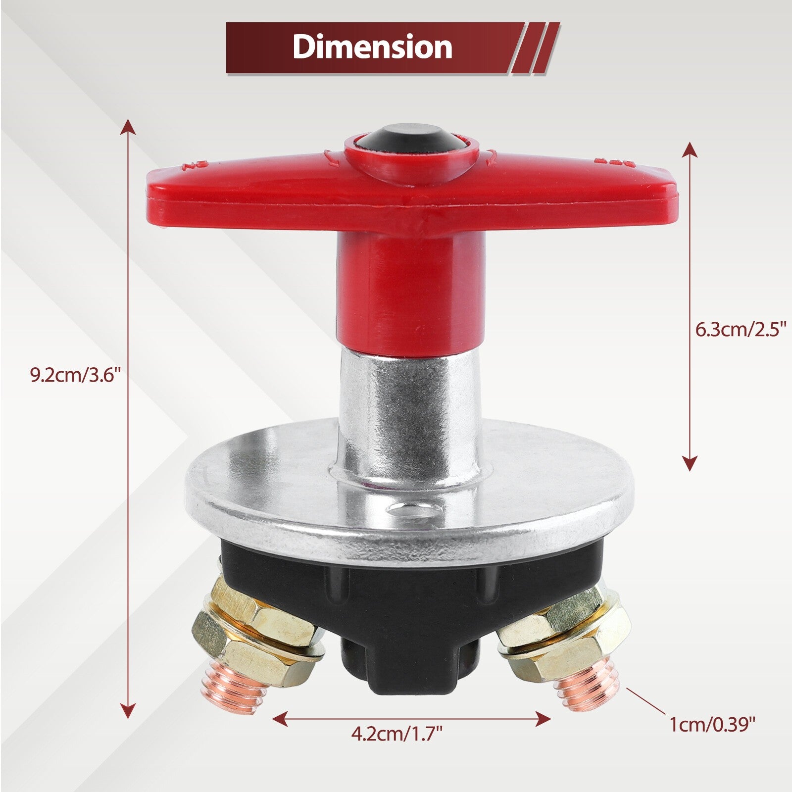 Fixed Key Battery Isolator Cut Off Car Kill Switch 1500 Amp 12v/24v Heavy Duty