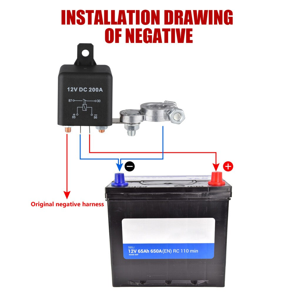 2X Wireless Remote Car Battery Disconnect Relay Master Kill Cut-off Switch