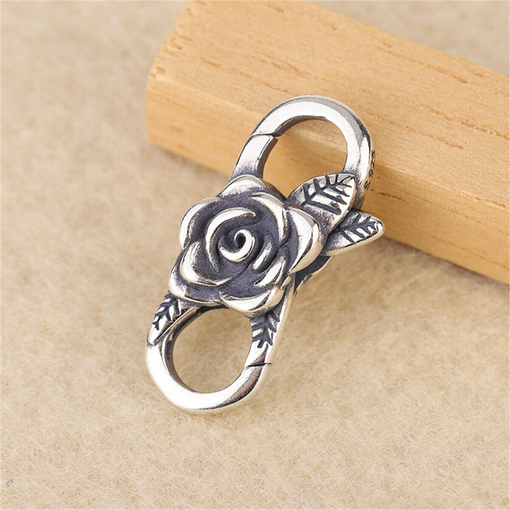 Sterling Silver Double Lobster Claw Clasp Snap Bracelet Necklace Connector DIY
