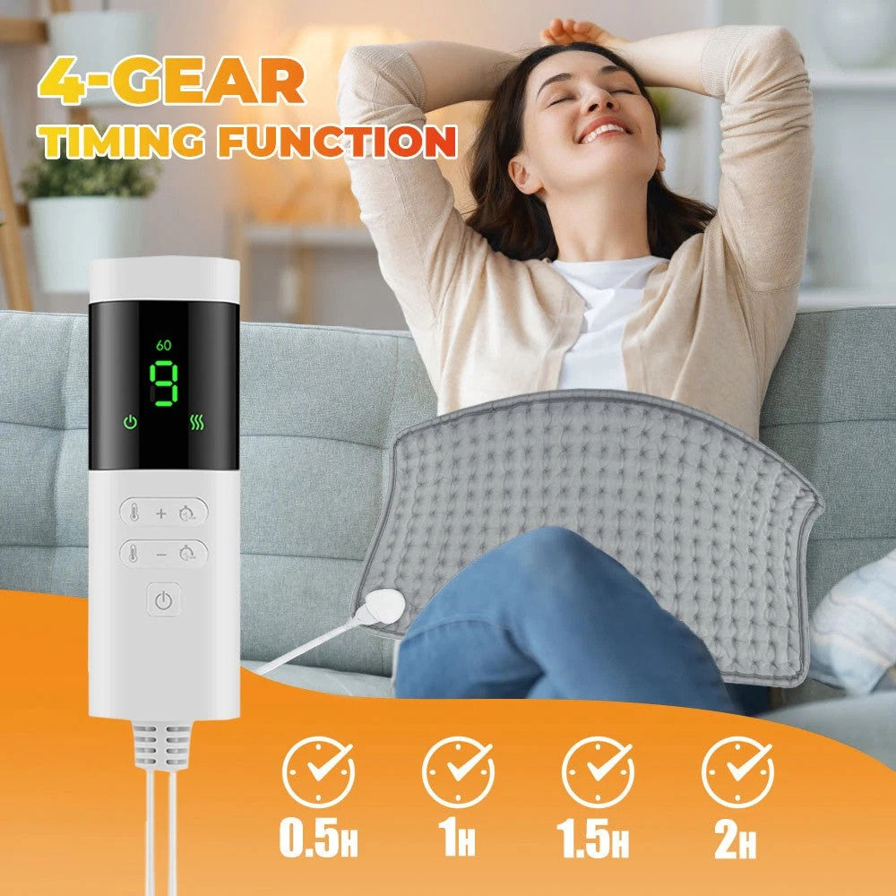 Therapeutic Electric Back Heat Pad Wrap for Muscle Tension Back Neck Pain Relief