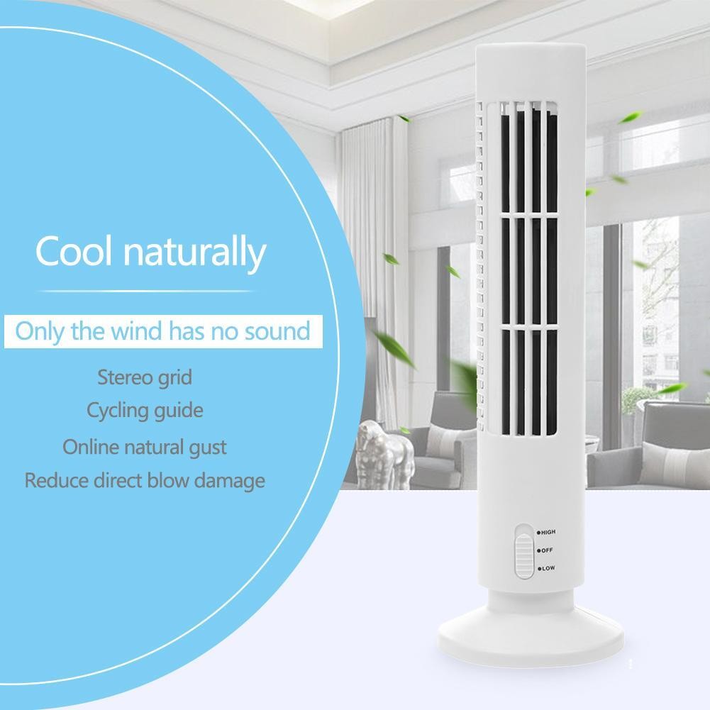 USB Mini Fan Office Bladeless Desktop Cooler 2-Speed Summer Cool Kit