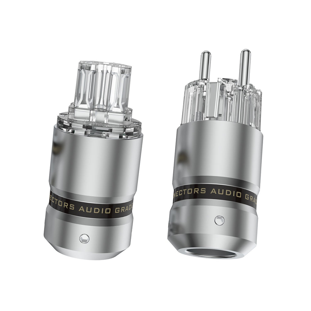 HiFi Audio Rhodium Plated Power Cable Connector EU Schuko AC IEC-C13 Plug