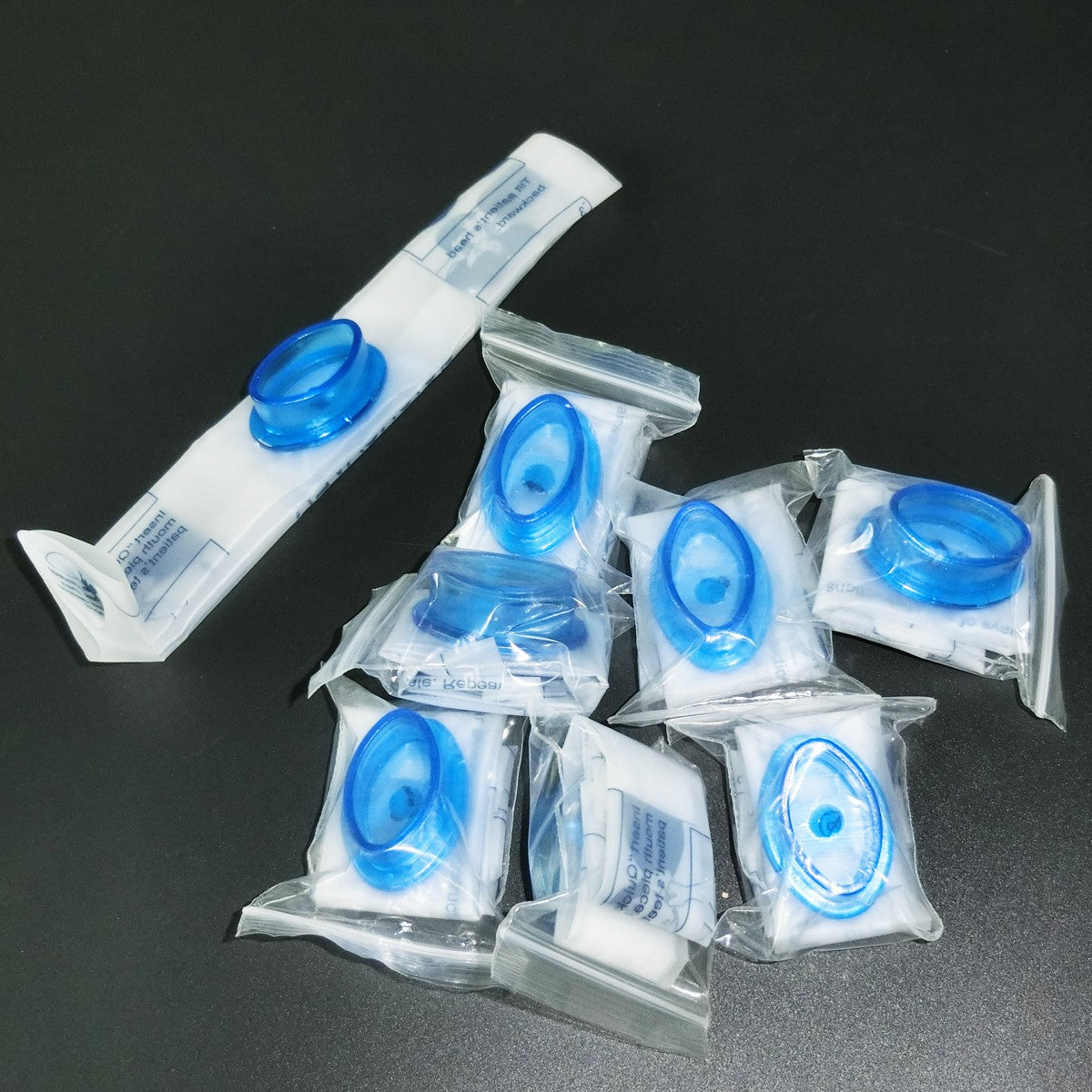 100*Oval Mouthpiece CPR Face Shiled One Way Valve First Aid Training Transparent