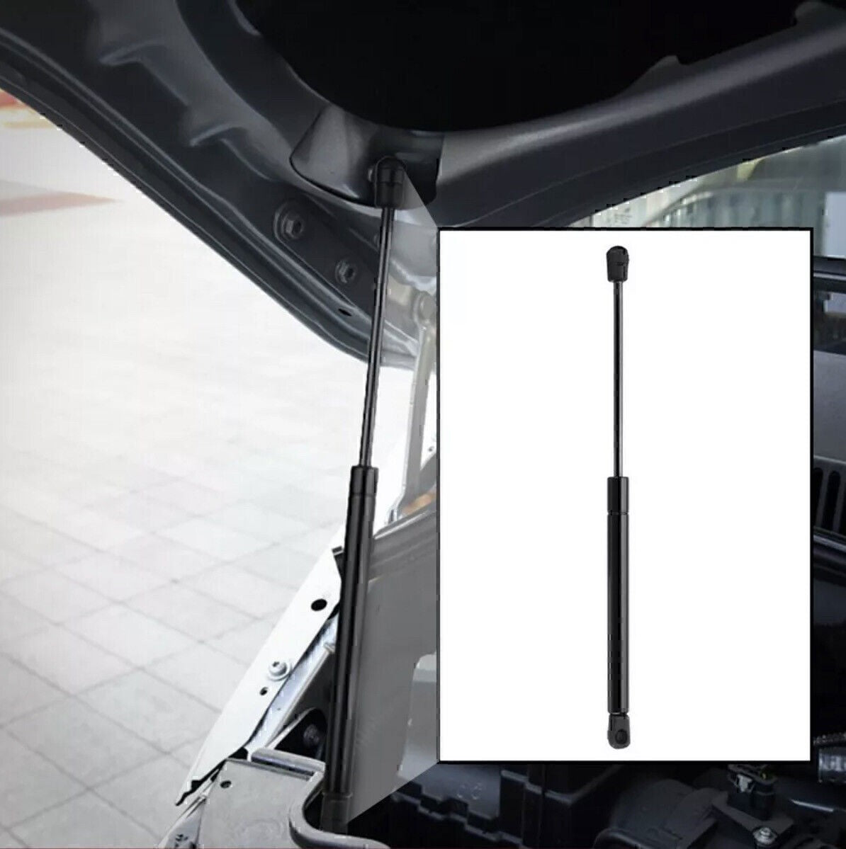 FOR VW T5 TRANSPORTER CARAVELLE 03-15 T5.1 BONNET LIFTER GAS STRUT x2 BALL PINS