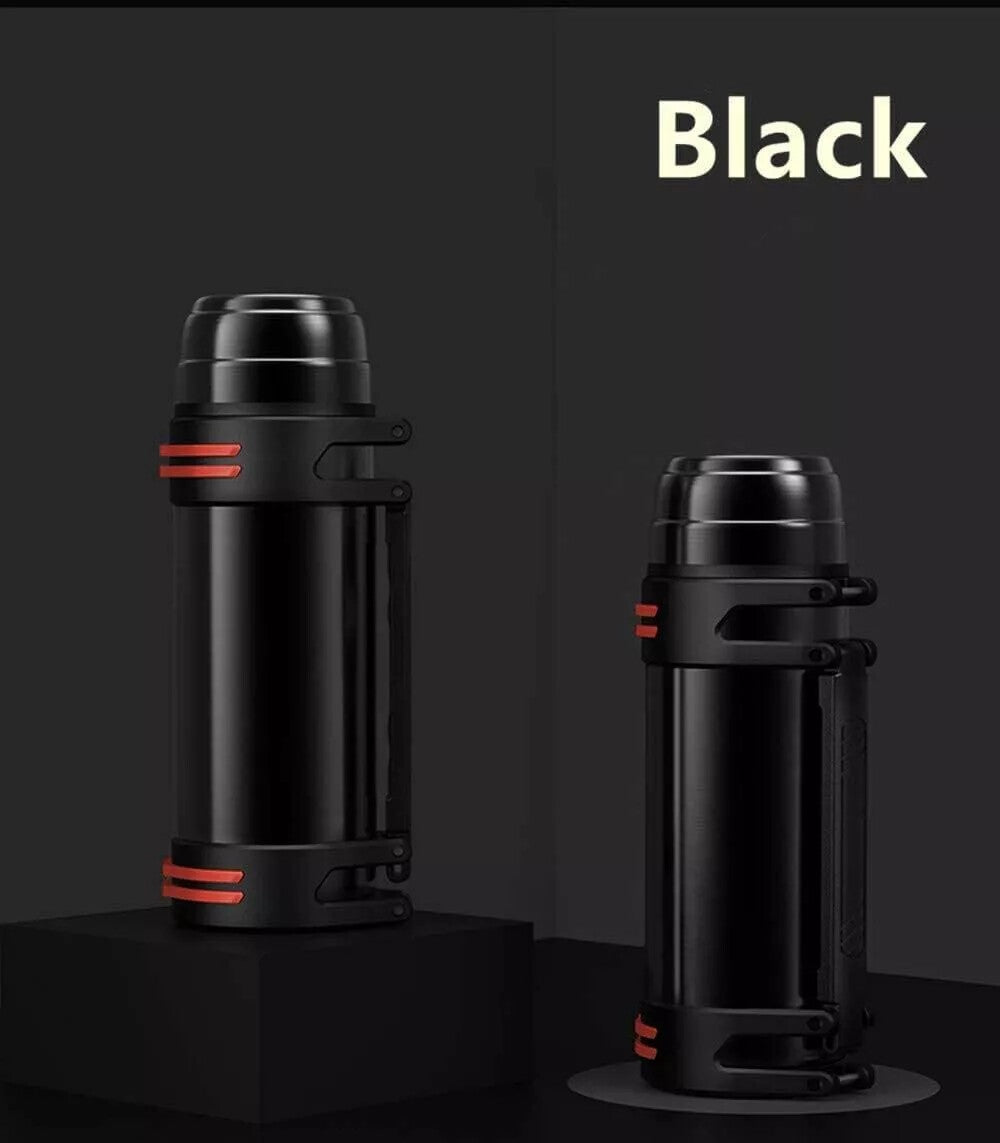2L Thermos Flask Stainless Unbreakable Vacuum Handle Drinks Bottle Leak-Proof UK