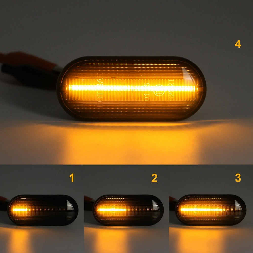 Dynamic LED Side repeater Indicator lights Smoked for VW Caddy III 2004-10