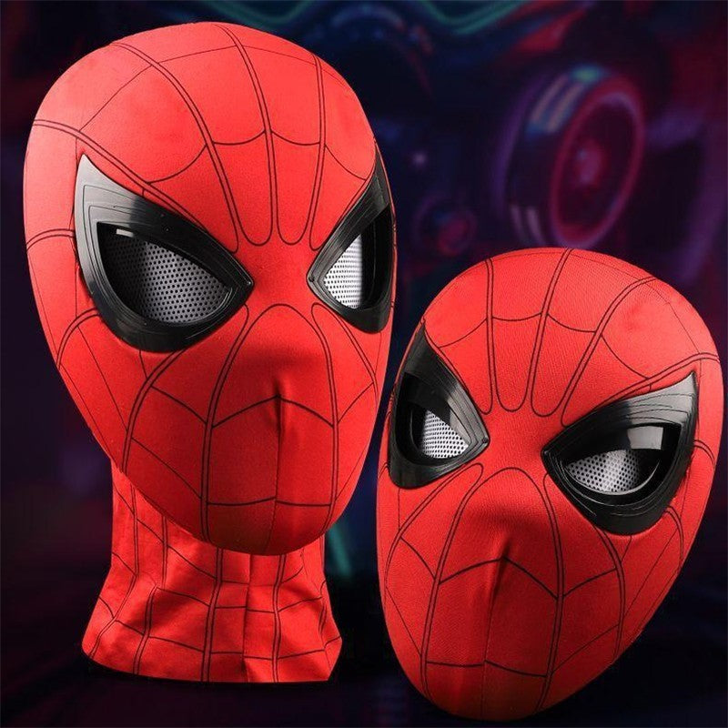 Spiderman Mask with Ring Remote Control Eye Closing Blinking Eyes Helmet Cosplay