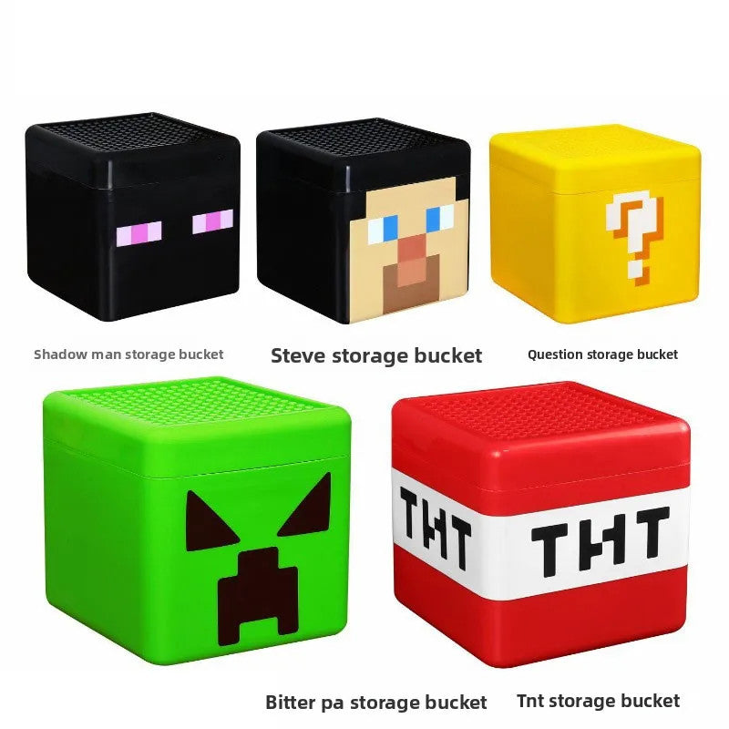 Magnetic Building Blocks Storage Bucket Educational Sensory Toy Block Container
