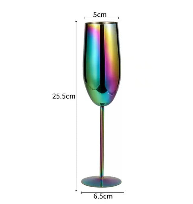 Champagne Cocktail Glasses Goblet Wine Cup 304 Stainless Steel 280ml Bar Pub