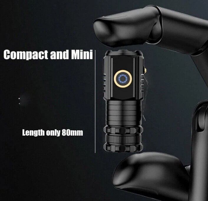 Powerful LED Flashlight Super Bright Torch Rechargeable Lamp Battery