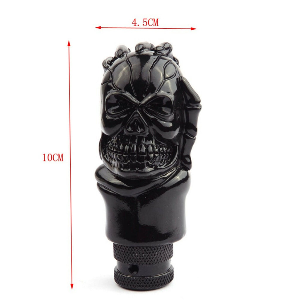 Manual Gear Stick Shift Car Shifter Lever Knob Black Skull Head Style Metal
