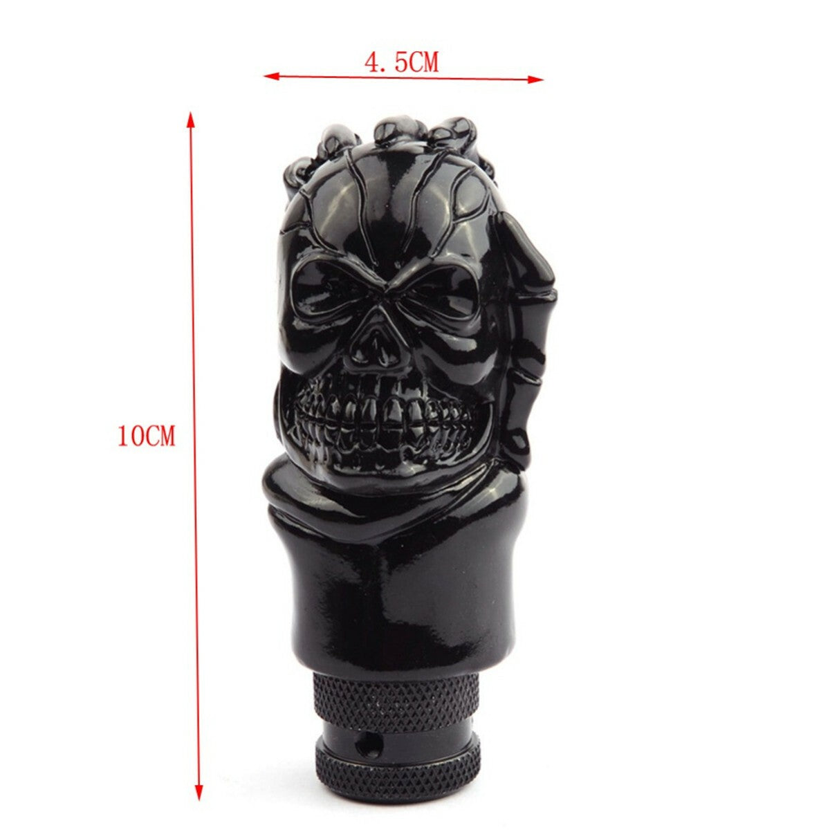 Manual Gear Stick Shift Car Shifter Lever Knob Black Skull Head Style Metal