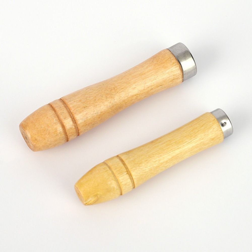 15pcs Cylindrical Small Wooden Handle File Handle  Screwdriver Hand Drill