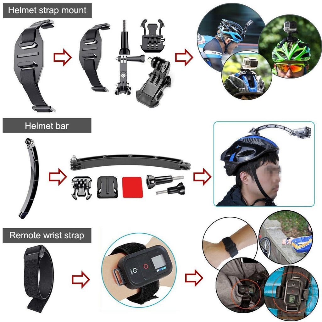 50 PCS Camera GoPro Accessories Hero 11 10 9 8 7 6 5 4  Action Camera Sport Kit
